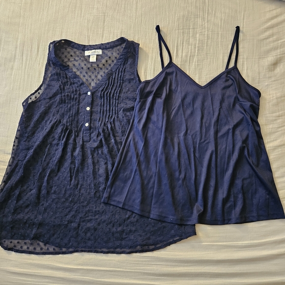 🤰Motherhood Maternity Medium Tank + Sheer Swiss Dot Overlay - Picture 6 of 8